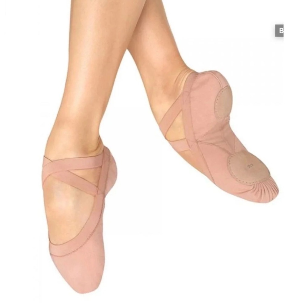 Bloch Pro Elastic Canvas Split Sole Ballet Shoes, adult size 4.5B